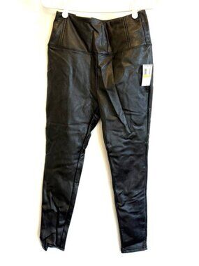 Tinsel Women’s Faux Leather Black Pants Size Petite Medium